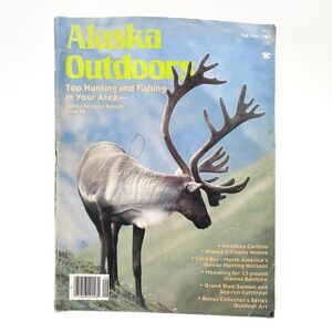 Alaska Outdoors Magazine Aug September 1981 Caribou Trophy Moose Fishing Hunting
